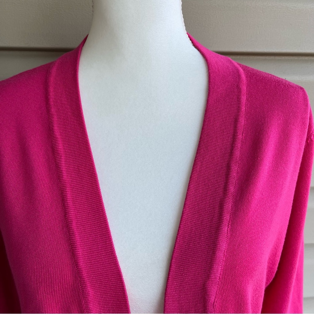•Urban Coco• Lightweight Raspberry Cropped Cardigan - Size Large - Picture 3 of 7